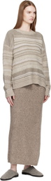 Lauren Manoogian SSENSE Exclusive Gray Jacquard Crewneck Sweater