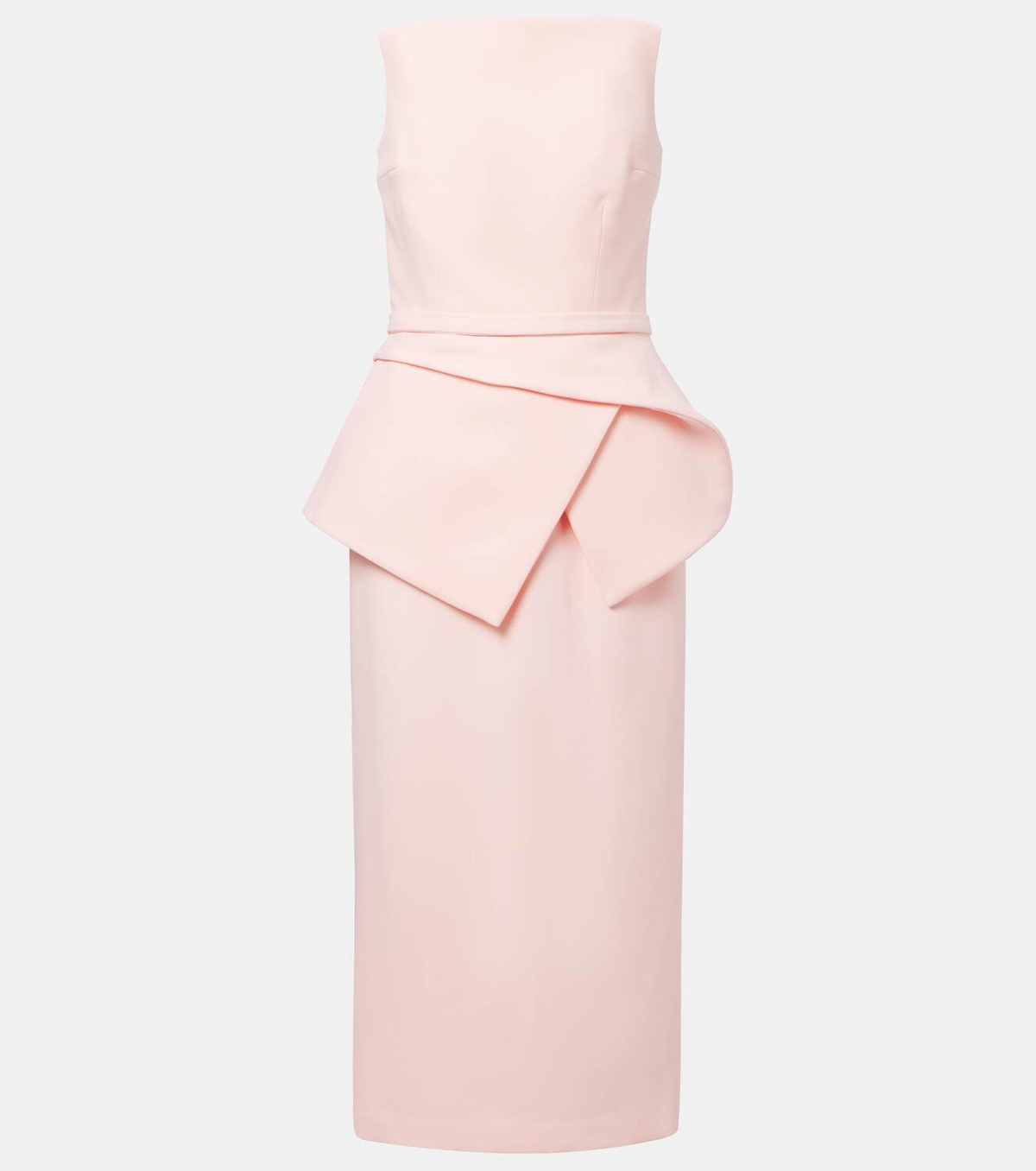 Safiyaa Belted crêpe midi dress
