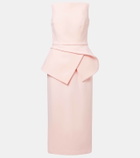 Safiyaa Belted crêpe midi dress