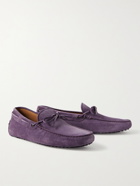 TOD'S - Gommino Suede Driving Shoes - Purple