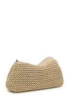 Toteme T-lock Mini Woven Leather Clutch - Cream - One Size