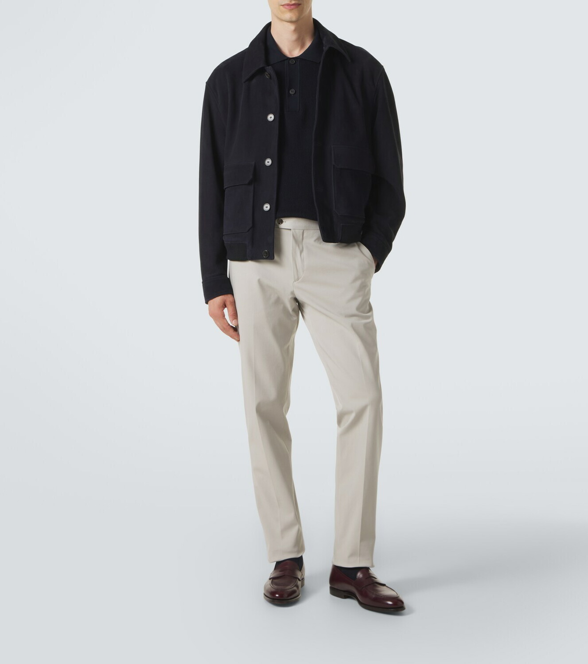 Lardini Cotton-blend slim pants
