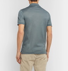 Brioni - Slim-Fit Cotton-Piqué Polo Shirt - Gray