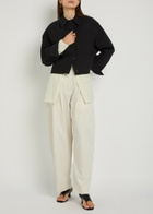 Studio Nicholson Pleated Barrel-leg Woven Trousers Beige