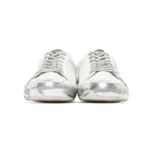 Golden Goose White and Silver Superstar Sneakers