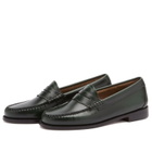 Bass Weejuns Women's Penny Loafer in Dark Green Leather