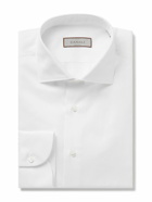 Canali - Slim-Fit Cutaway-Collar Cotton-Twill Shirt - White