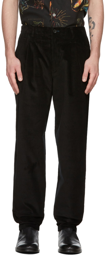Photo: PS by Paul Smith Black Corduroy Double Pocket Trousers