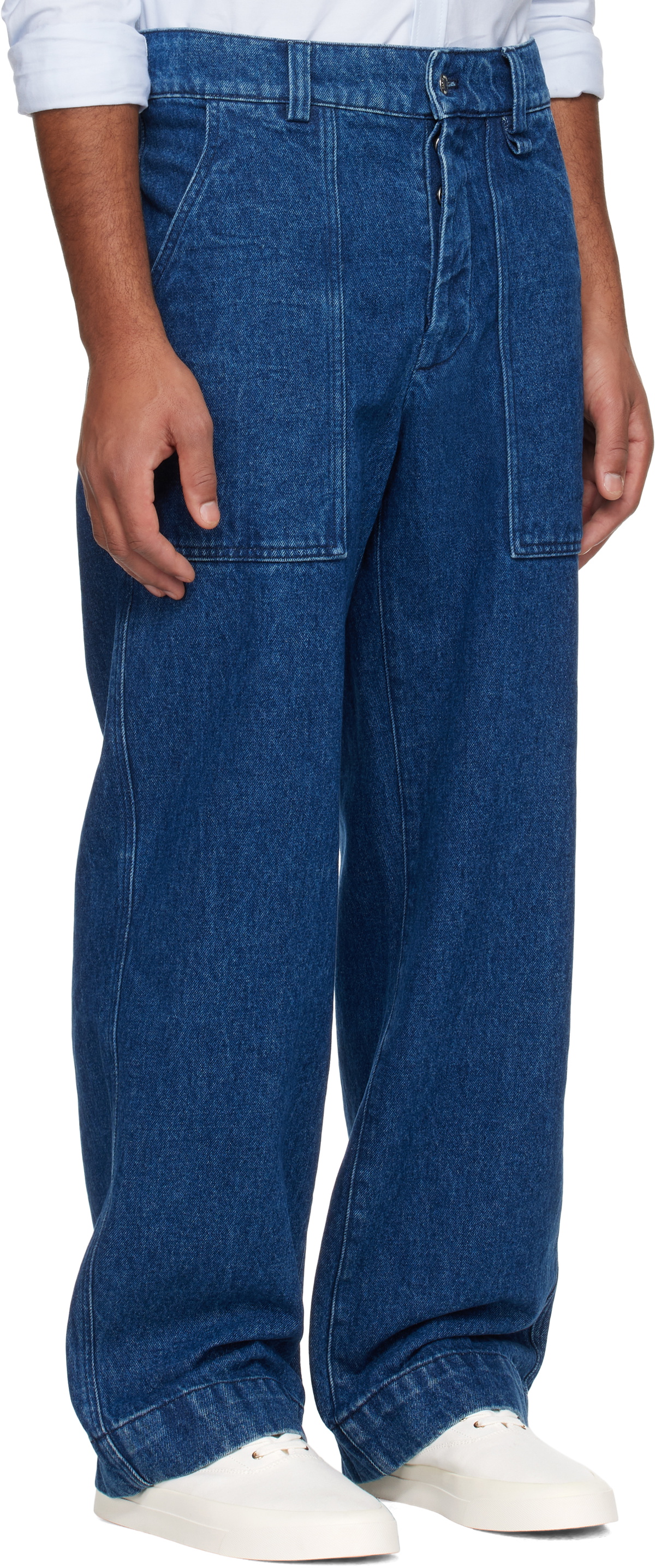 Maison Kitsuné Blue Workwear Jeans Maison Kitsune