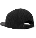 Fendi - Leather-Trimmed Logo-Jacquard Mesh Baseball Cap - Black