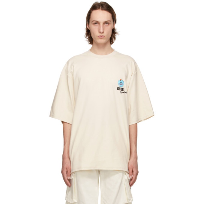 Photo: GCDS Beige Rick and Morty Edition Oversized T-Shirt