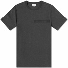 Alexander McQueen Men's Logo Taped T-Shirt in Charcoal/Multi