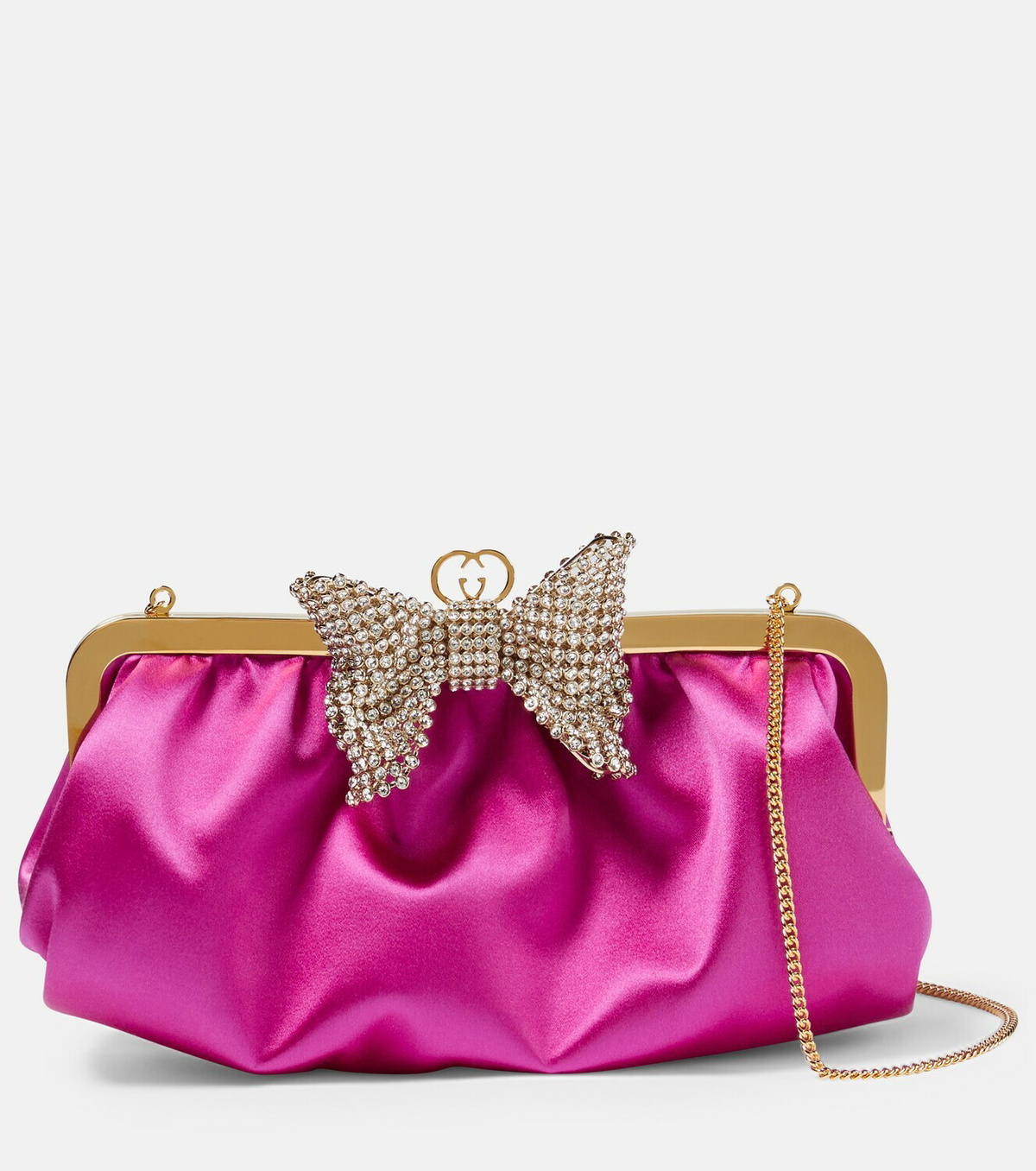 Gucci - Embellished satin clutch Gucci