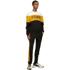 Fendi White and Yellow Logo Sweatshirt