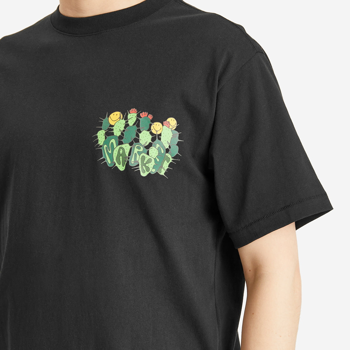 MARKET Men's Smiley Cactus T-Shirt in Black