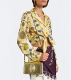 Versace Medusa Small metallic leather clutch