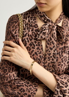 Coach Logo Crystal-embellished Bracelet - Gold - One Size