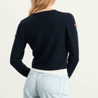 RIXO Women's Merinda Embellished Cardigan in Deep Navy
