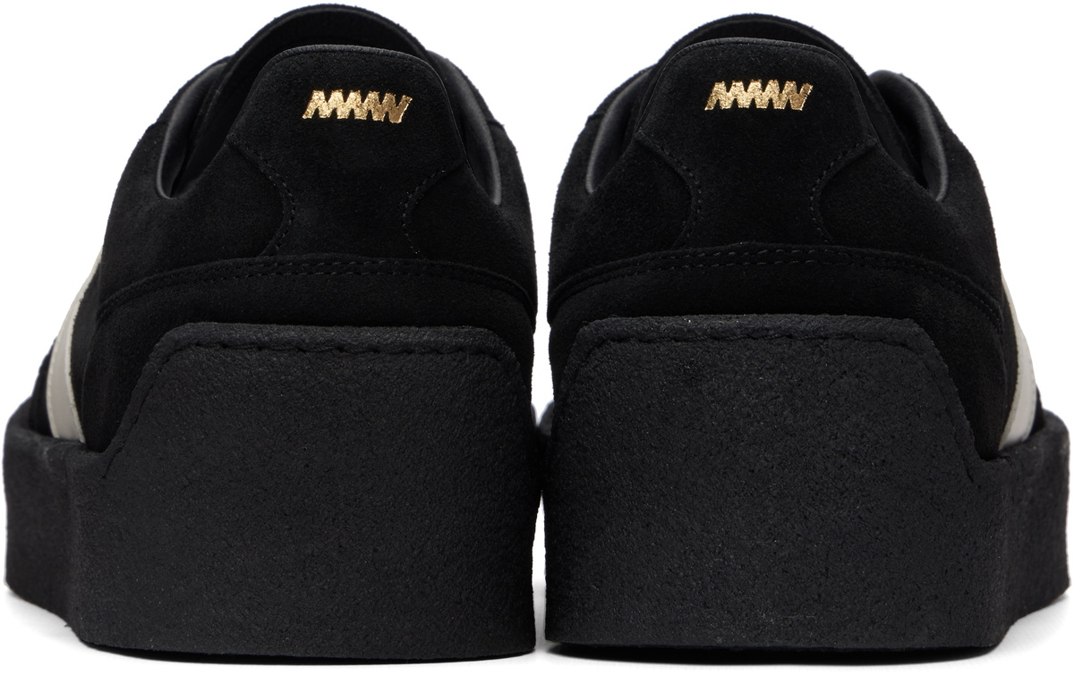 Hugo Black Suede Side Stripe Sneakers