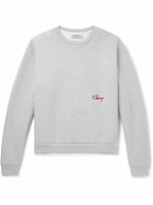 Cherry Los Angeles - Logo-Embroidered Cotton-Blend Jersey Sweatshirt - Gray