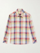 God's True Cashmere - Daybreak Checked Linen Shirt - Multi