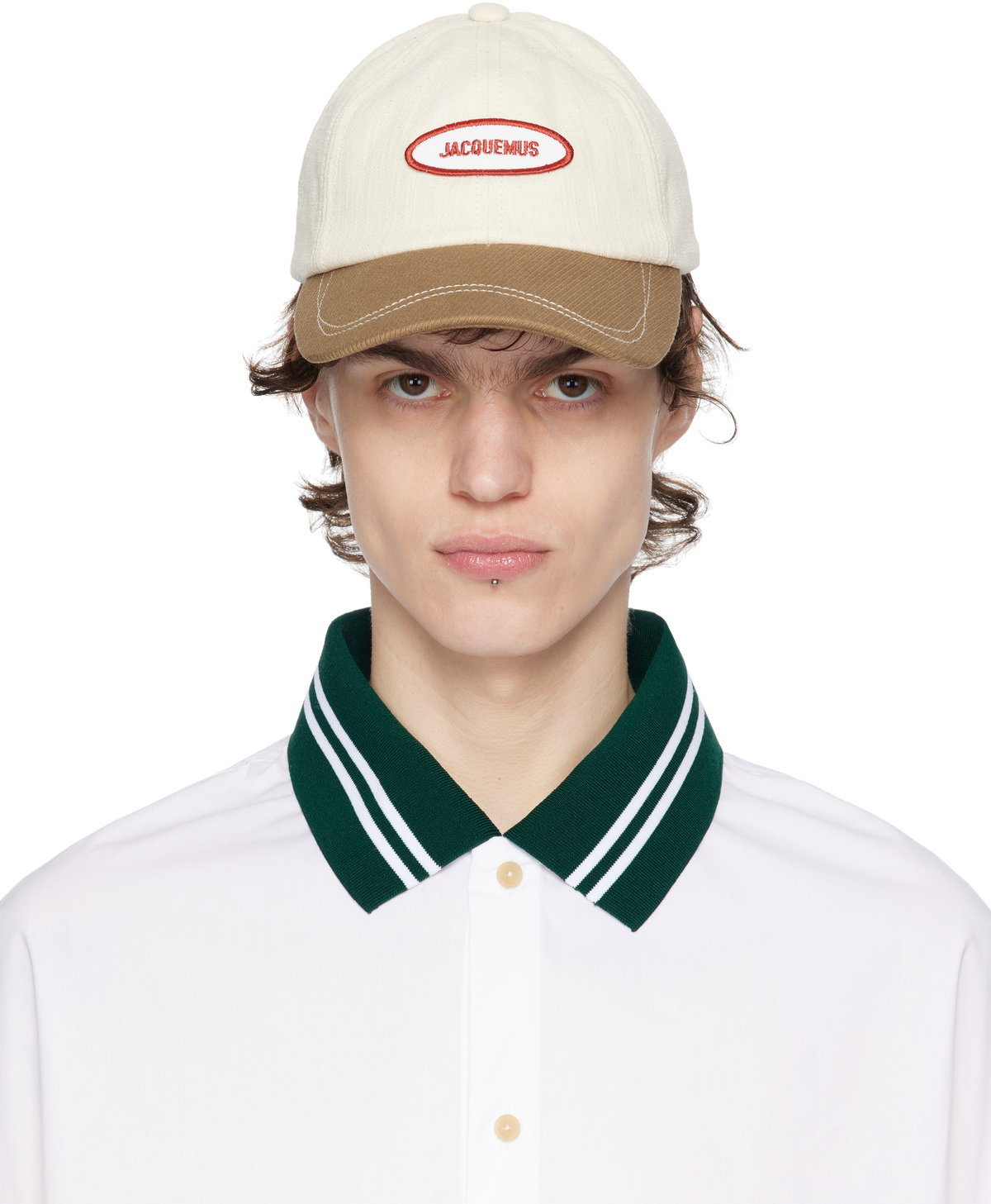 JACQUEMUS Off-White & Brown La Croisière 'The Gelato' Cap
