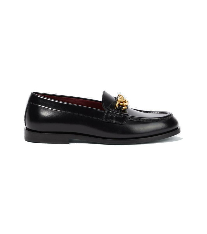 Photo: Valentino Garavani VLogo Chain leather loafers