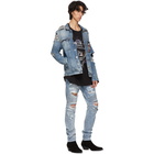 Balmain Blue Classic Biker Jeans