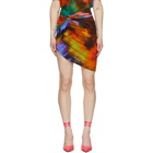 The Attico Multicolor Draped Miniskirt