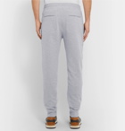 Brunello Cucinelli - Mélange Fleece-Back Stretch-Cotton Jersey Sweatpants - Gray