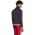 Gucci Navy Checkered Track Jacket