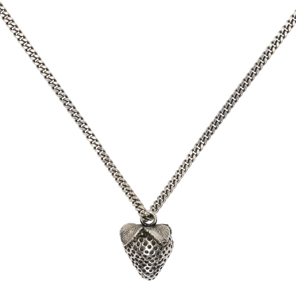 Acne Studios Heart Charm Chain Necklace