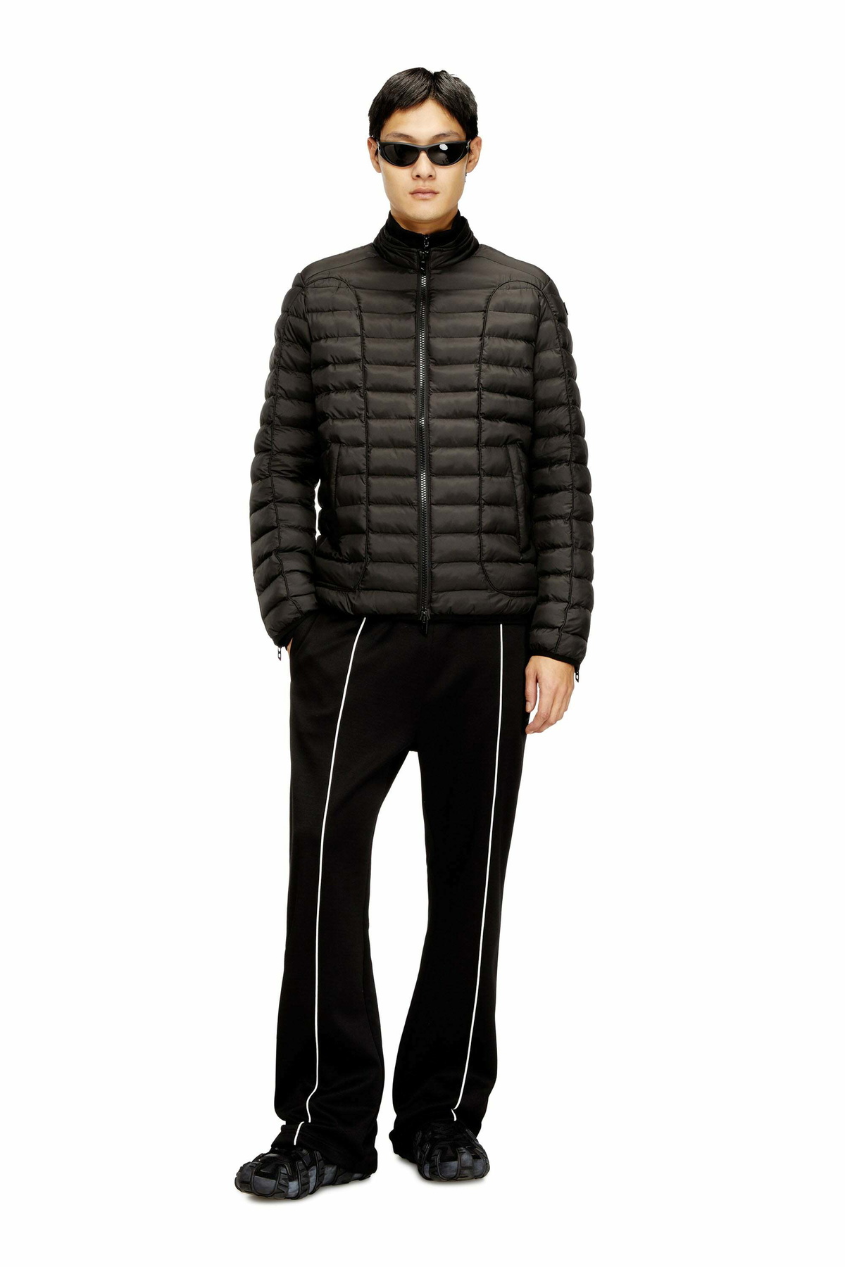 Diesel Puffer jacket in light nylon - Winter Jackets Mens in Black