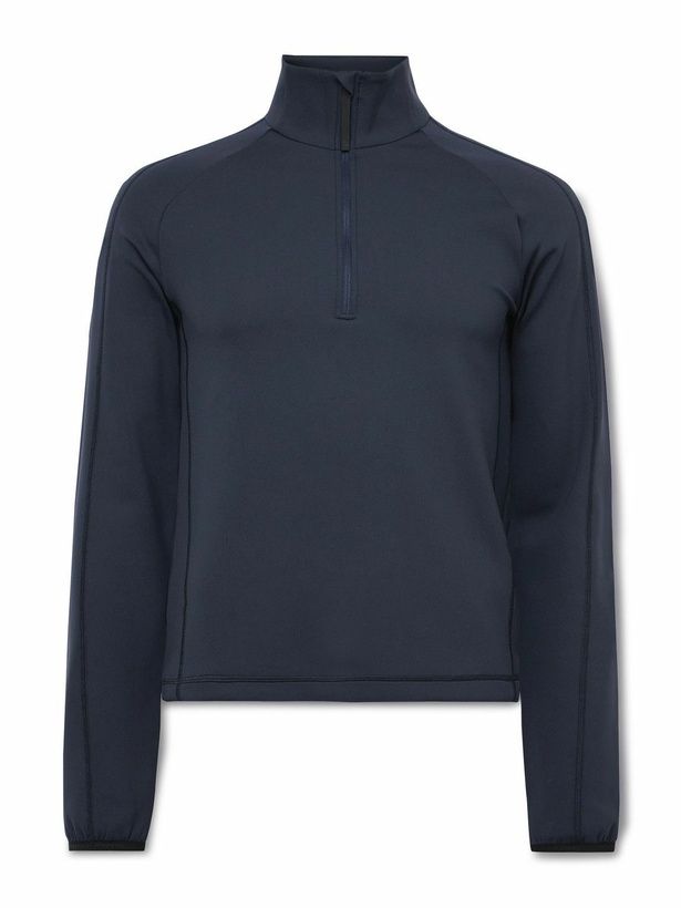 Photo: Aztech Mountain - Ajax Slim-Fit Stretch-Jersey Zip-Up Ski Base Layer - Blue