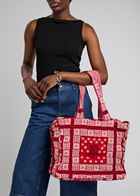 Damson Madder Quilted Bandana-print Cotton Tote - Red - One Size