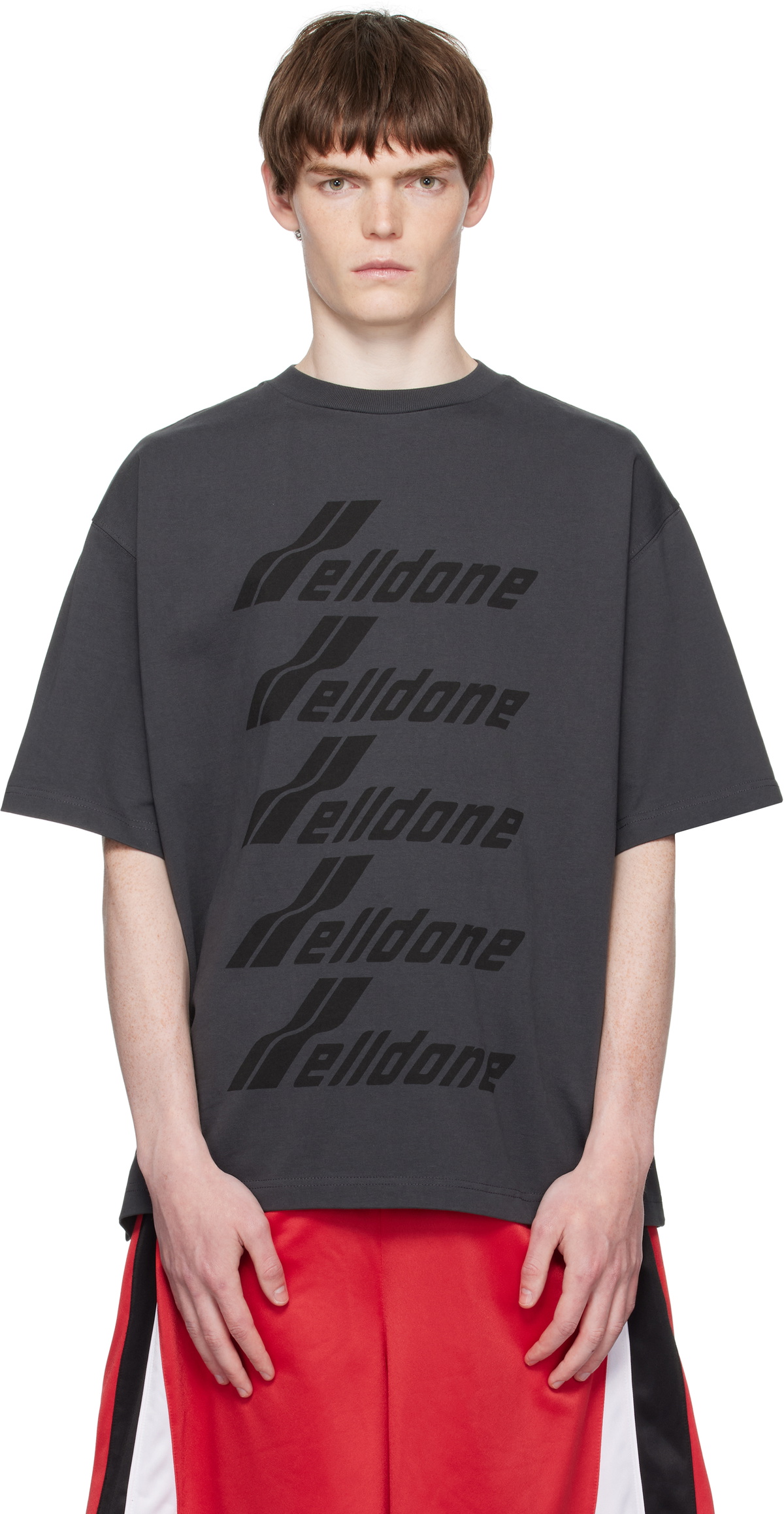 【関税込み】We11done ブラック Neon Logo 半袖Tシャツ We11done Black Neon Logo T-shirt We11done