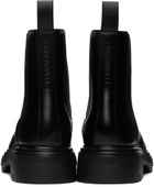 Ferragamo Black Embossed Chelsea Boots