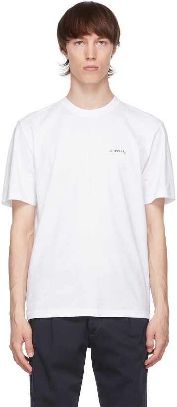 Photo: DOPPIAA White Aangy Logo T-Shirt