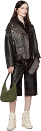 Stand Studio Black Isobelle Biker Leather Jacket