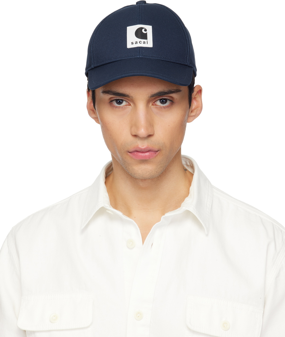 sacai White & Black WTAPS Edition Cotton Twill Cap Sacai
