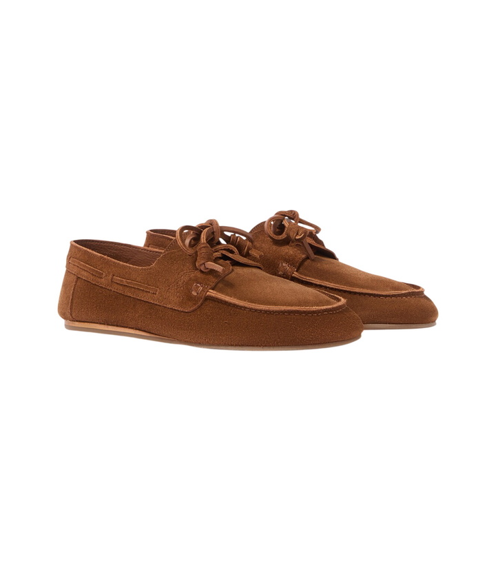 Photo: Ancient Greek Sandals Pliario suede boat shoes