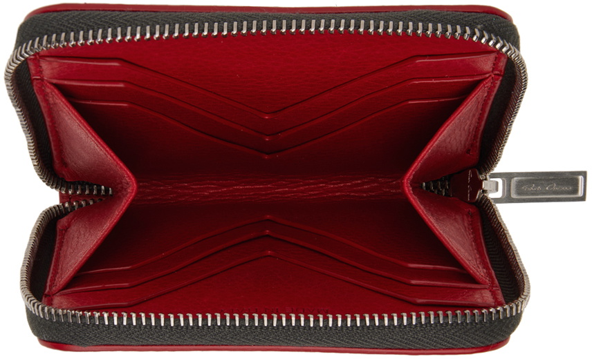 Rick Owens Red Zipped Wallet Rick Owens
