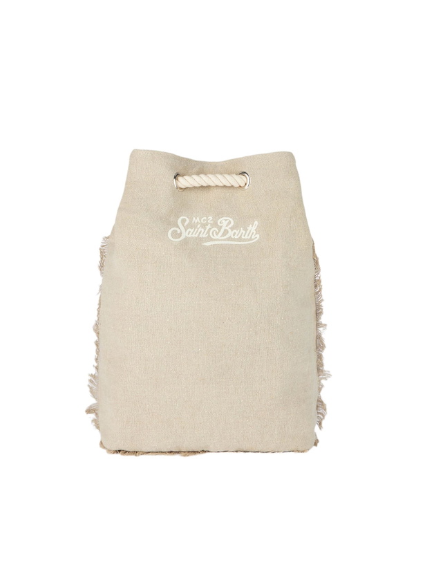 Photo: MC2 Saint Barth Beige Boat Linen Backpack