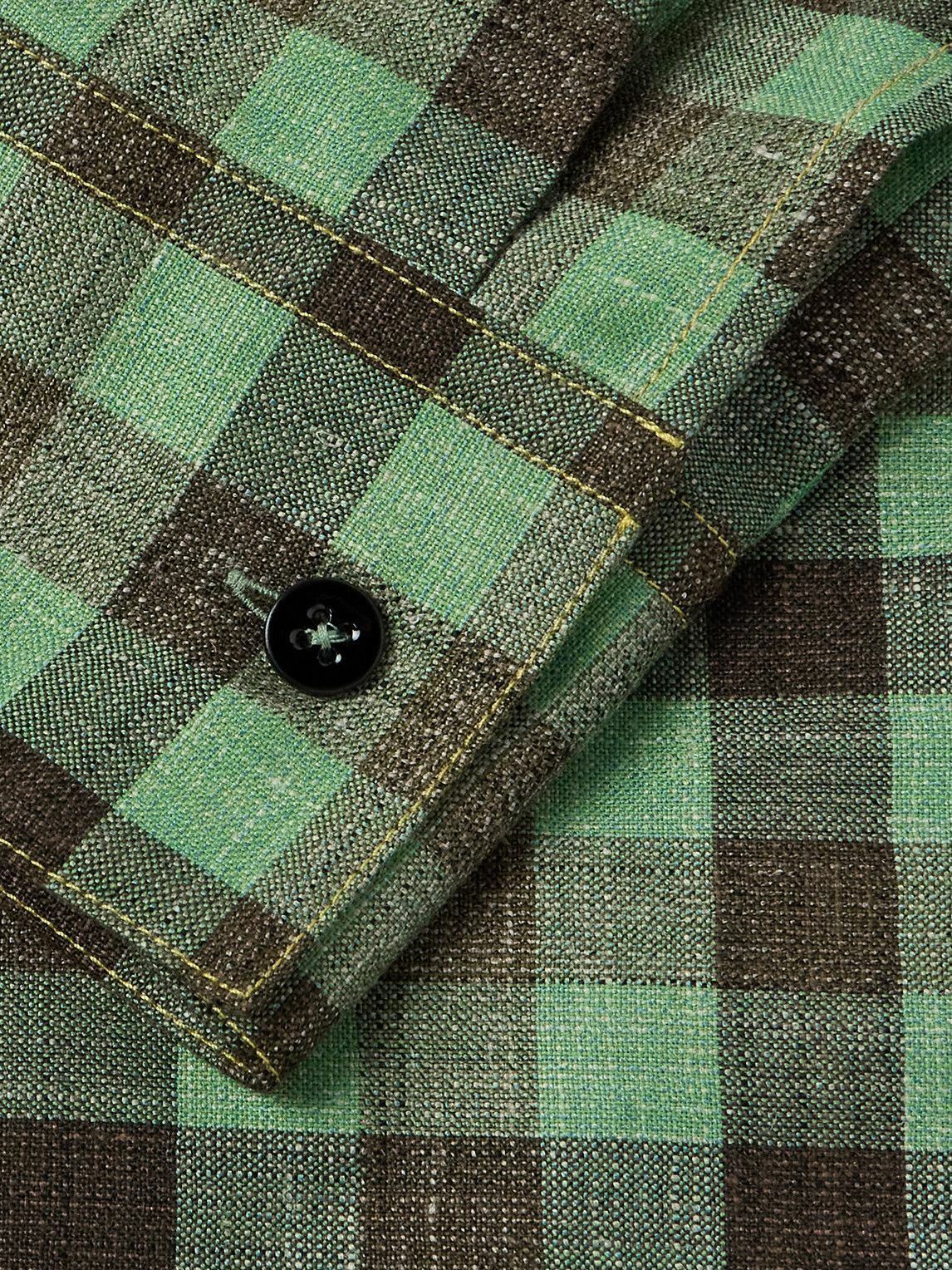 Jil Sander - Checked Woven Zip-Up Shirt - Green Jil Sander
