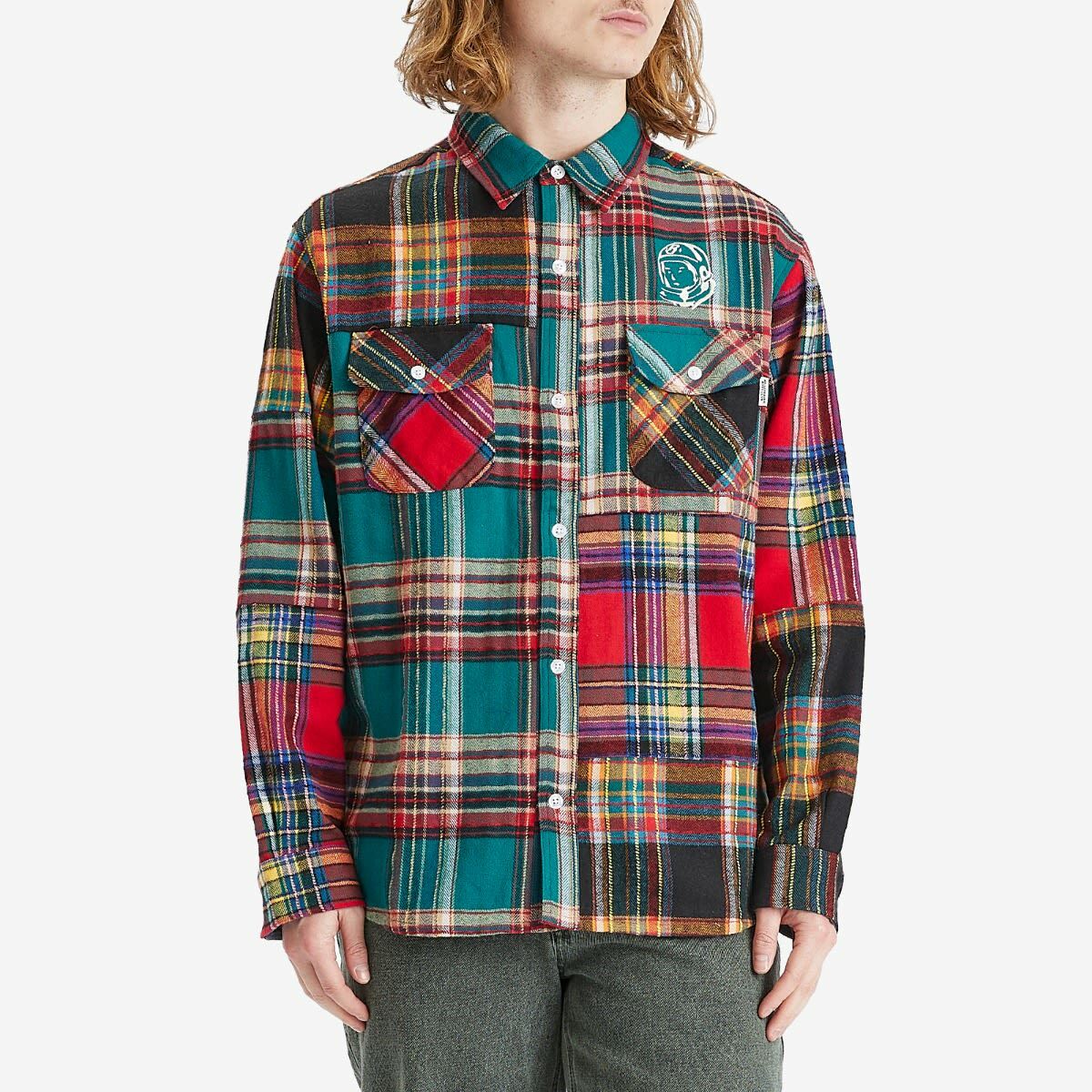 Billionaire Boys Club Men's Patchwork Check Shirt in Multi Billionaire Boys Club Men's Patchwork Check Shirt in Multi
