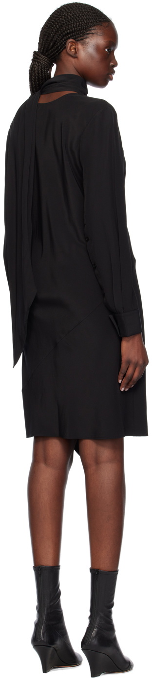 Helmut Lang Black Scarf Midi Dress
