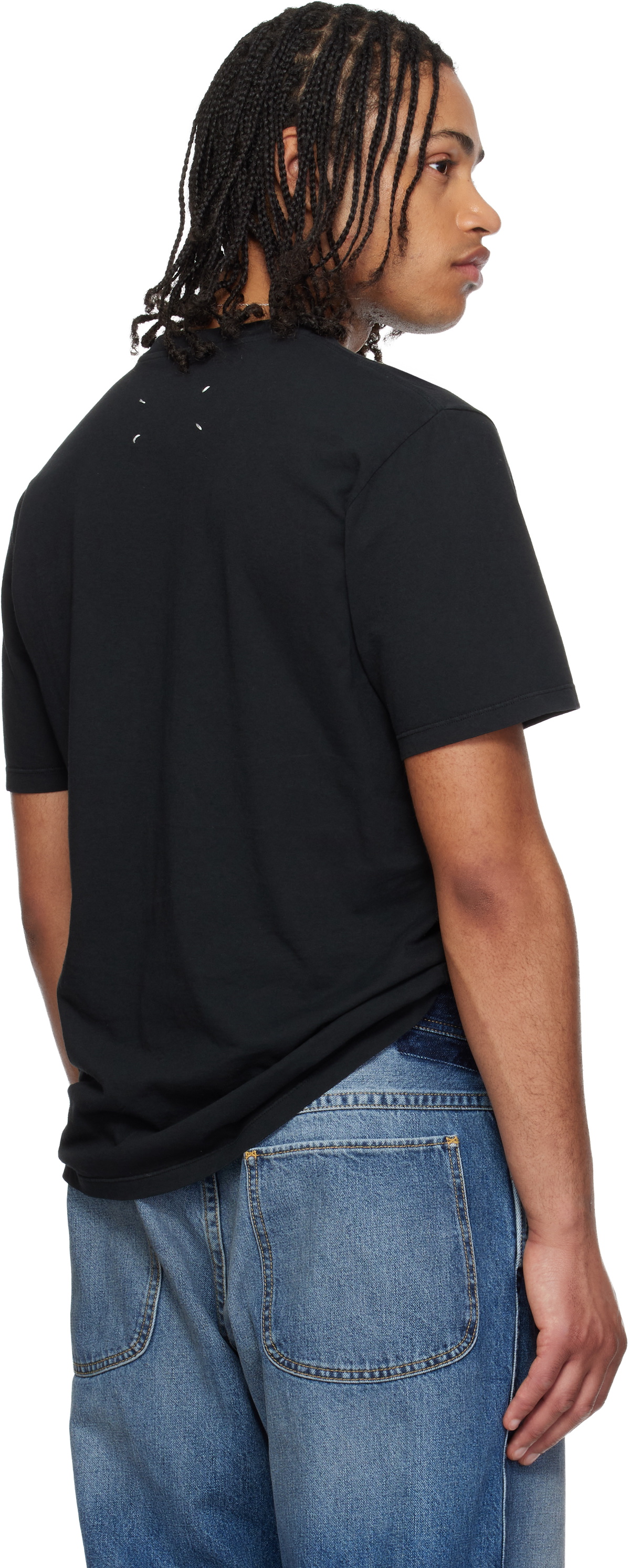 Maison Margiela Black Taped Cotton Jersey T-shirt
