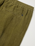 NN07 - Seb Linen Drawstring Trousers - Green