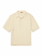 Barena - Checked Linen-Blend Polo Shirt - Neutrals