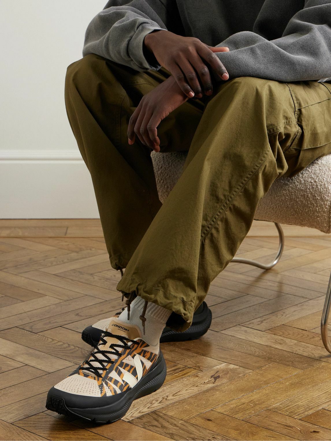 Veja - César Villalba Condor 3 Rubber and Recycled-Mesh Sneakers - Orange